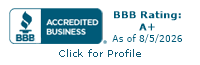 BBB Accredited Business A+ Rating